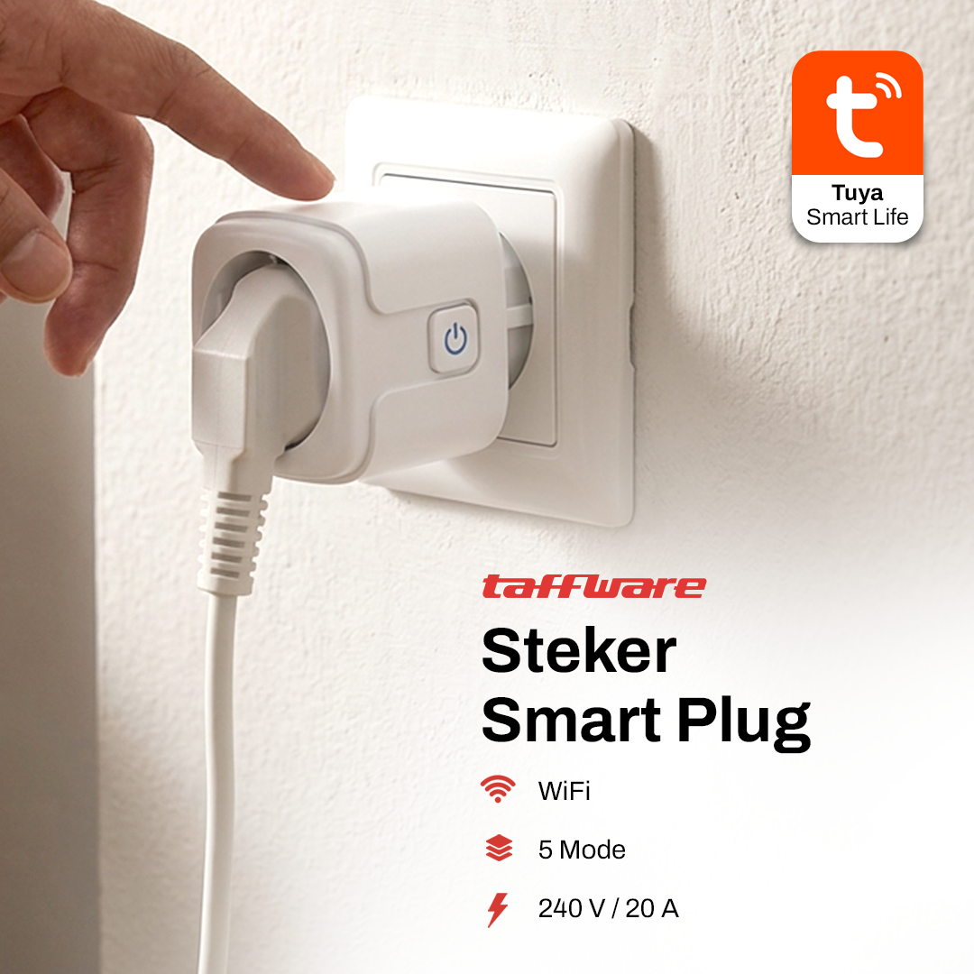 TaffHOME Steker Smart Plug Socket EU Plug Tuya WiFi 16A 240V 3000W - S21