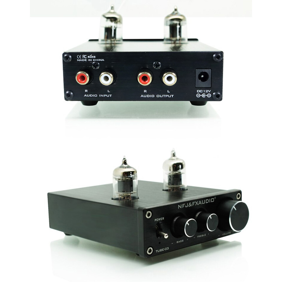 NFJ&FXAUDIO Vacuum Tube Speaker Pre Amplifier HiFi Audio - TUBE-03