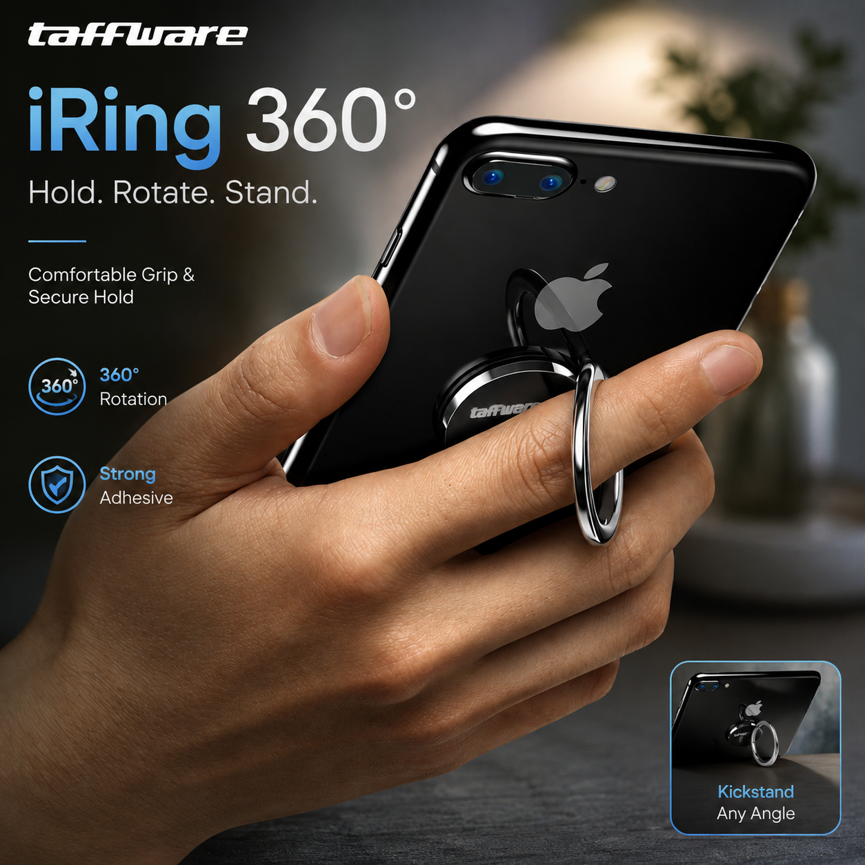Taffware Stand HP iRing 360 Degree Rotatable Phone Holder - R20