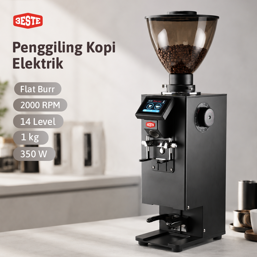 Trieste Penggiling Kopi Coffee Grinder Auto Tamper 350W 1kg - K-64YJ