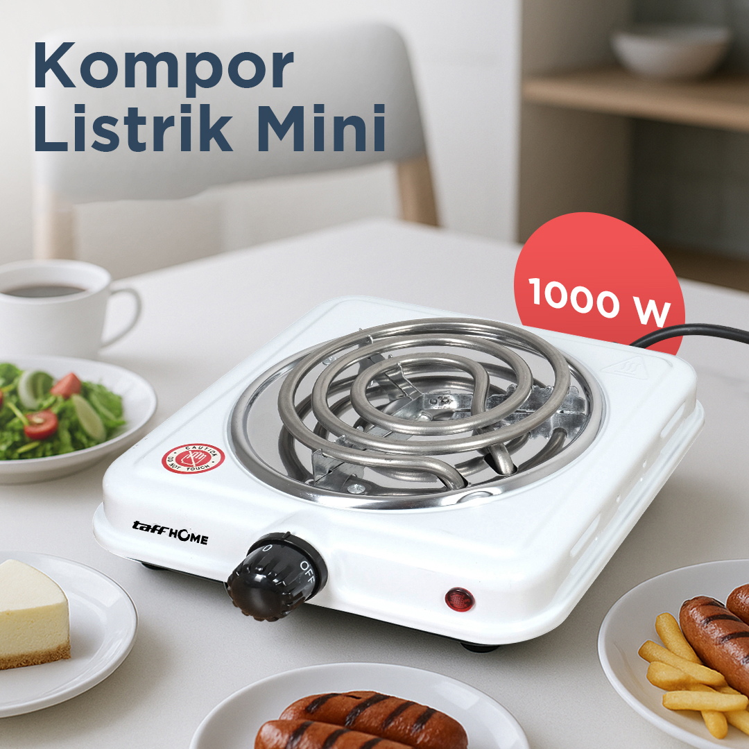 TaffHOME Kompor Listrik 1 Tungku Mini Portable Coil Hot Plate 1000W - THP-5701