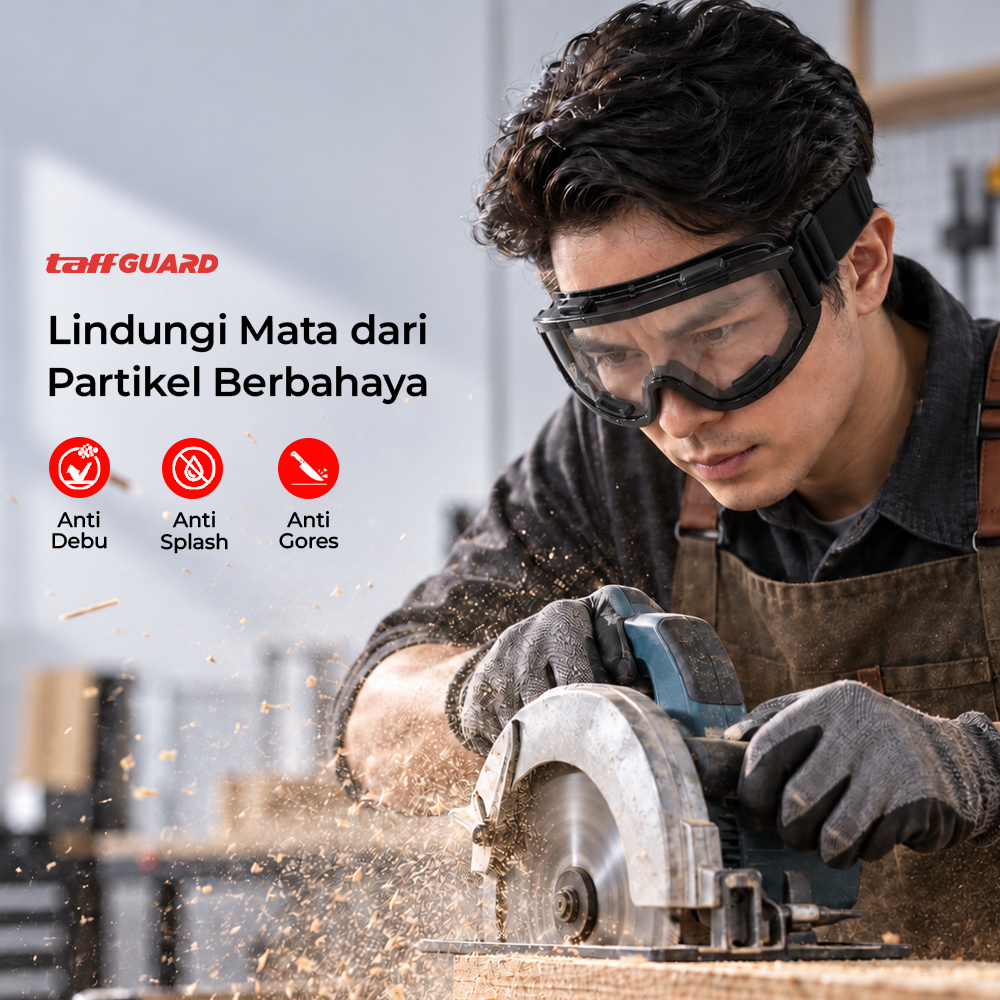 TaffGUARD Kacamata Safety Goggles Work Laboratory Eyewear - ASL-Y - Gambar 2