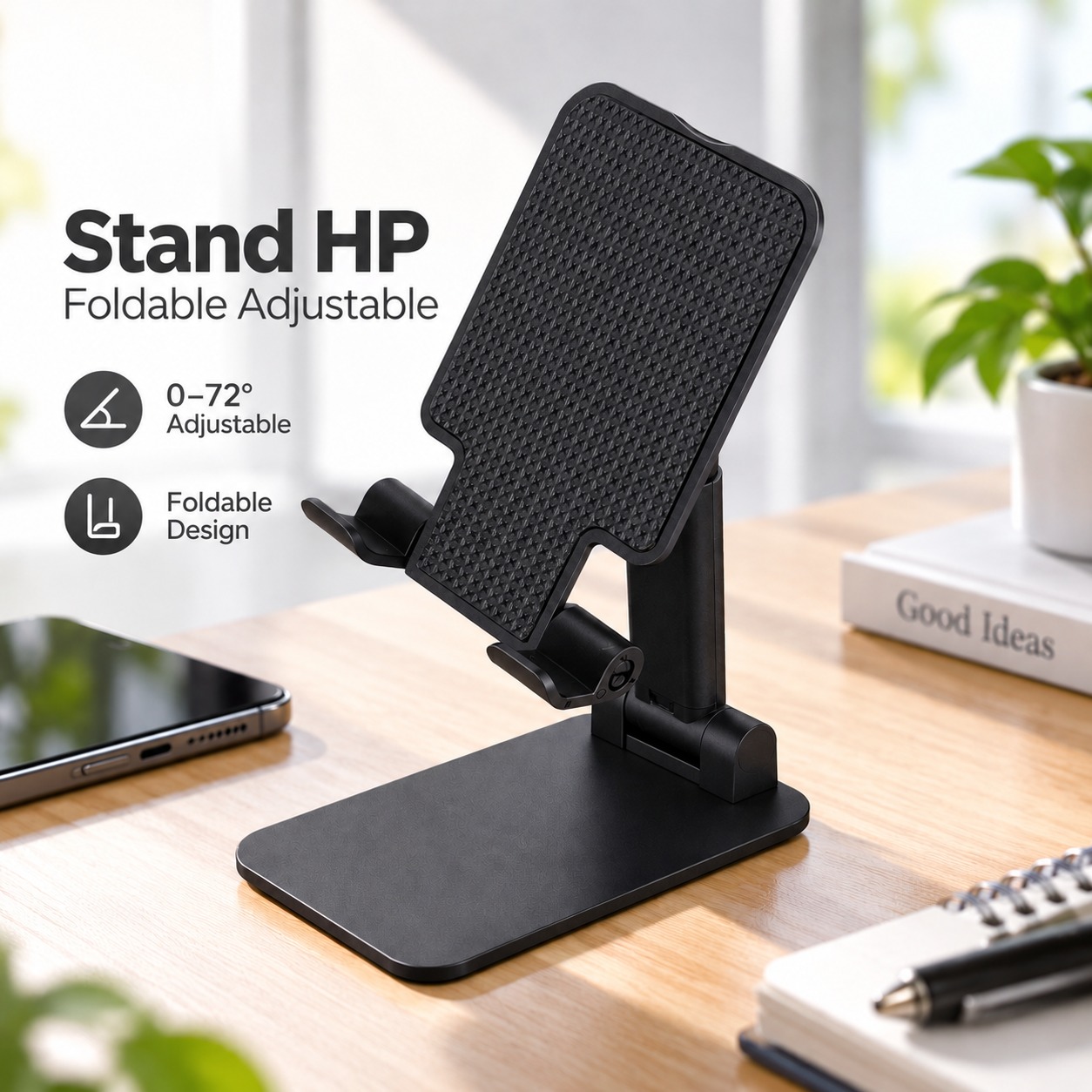 VBNM Stand HP Foldable Adjustable Phone Holder - 620