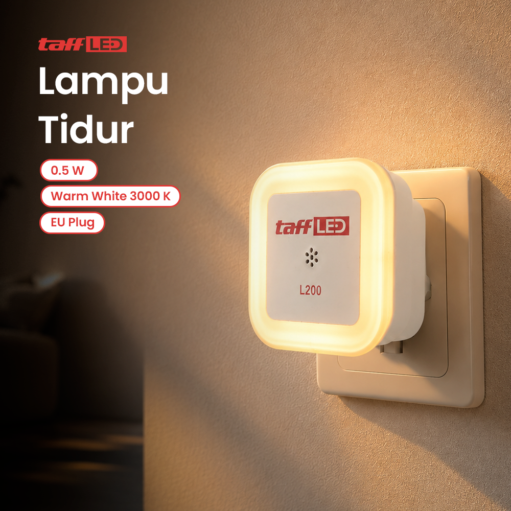 TaffLED Lampu Tidur Dinding LED Sensor Cahaya Warm White 3000K 0.5W - L200