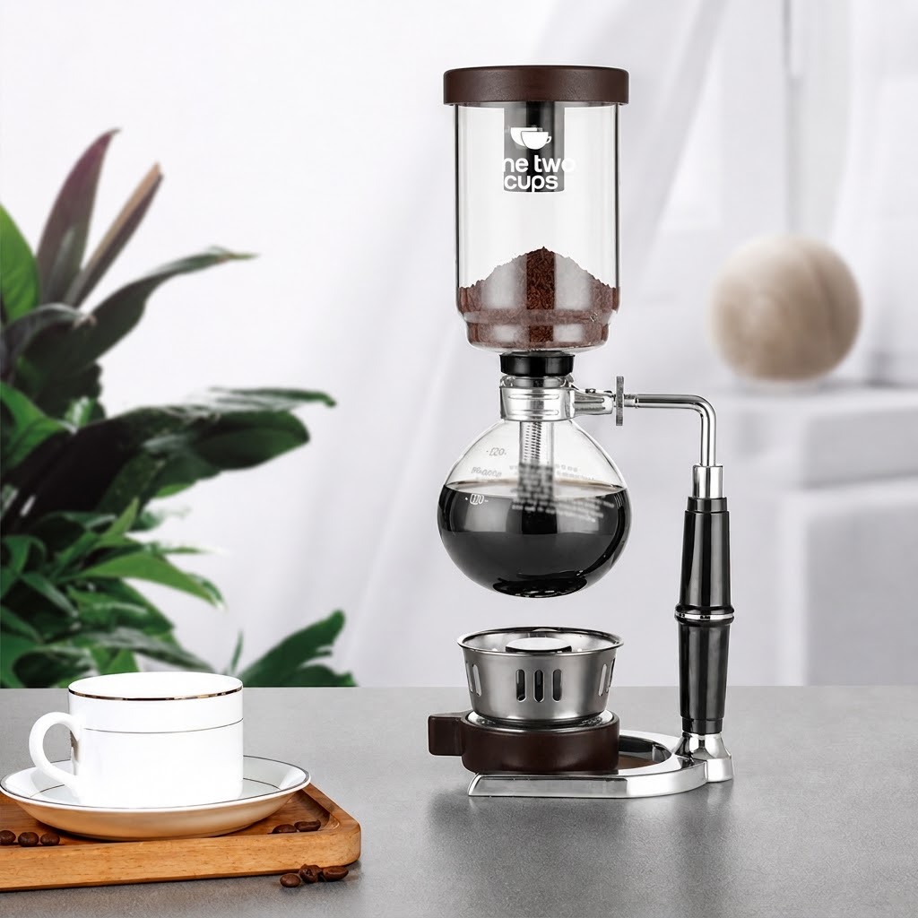 One Two Cups Syphon Coffee Maker Manual Brew Vacuum Pot 5 Cups 500ml - JF99