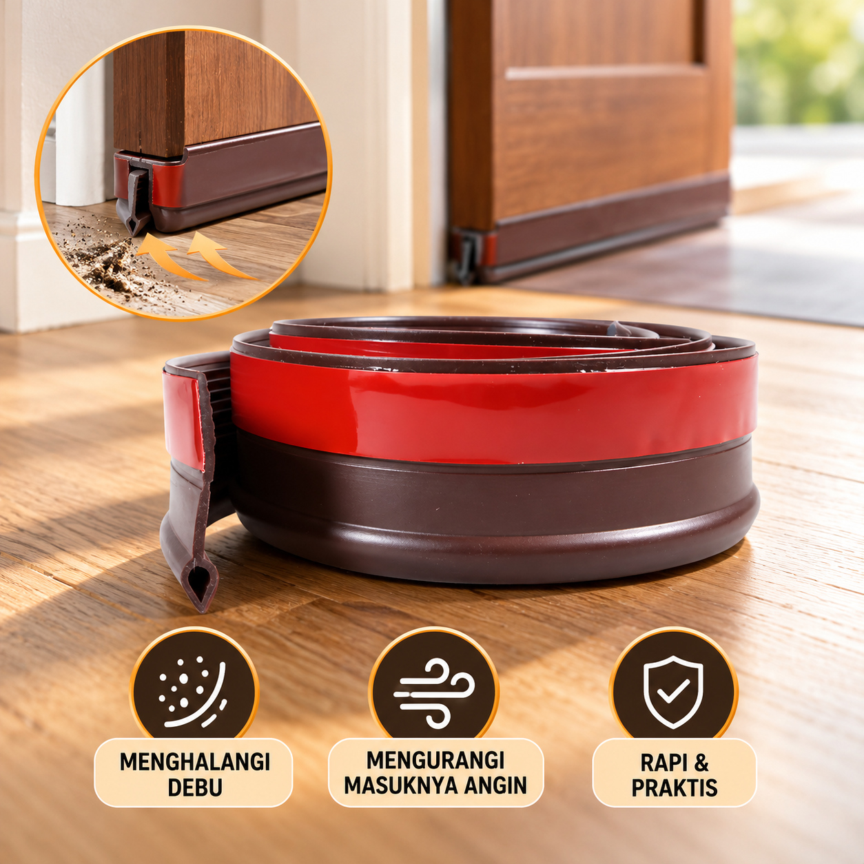 TFAAI Lis Penutup Celah Pintu Penghalang Debu Door Seal Trip 1M - TF3