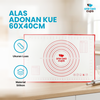 One Two Cups Alas Adonan Kue Pizza Martabak Silicone Mat 60x40cm - JJ63112