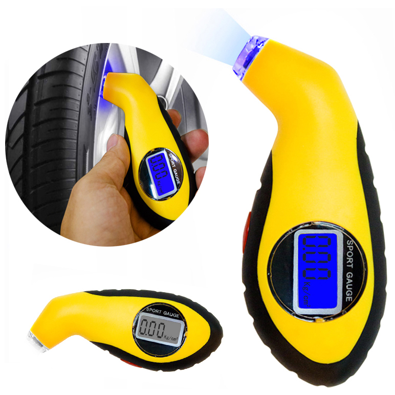 Manometer Pengukur Tekanan Ban Mobil Digital Tire Gauge LCD Barometers - 1412