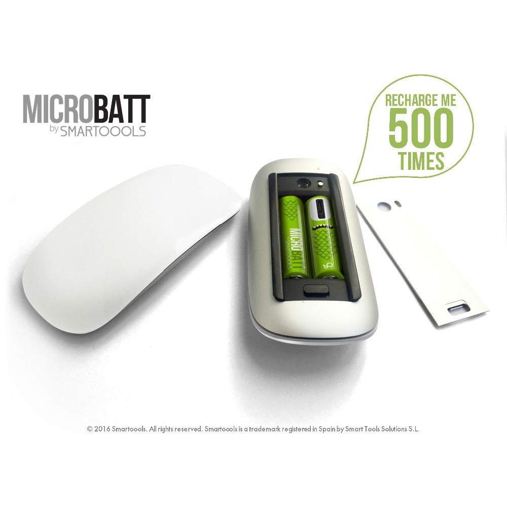MICROBATT Baterai Rechargeable AA Ni-MH 1.2V 1000mAh USB Type C 2PCS