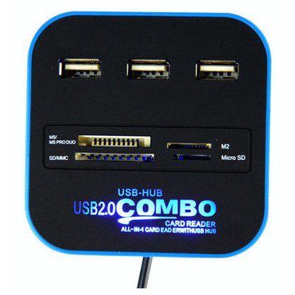 Card Reader 7in1 USB 2.0 USB Hub MicroSD MS M2 MMC - CK07