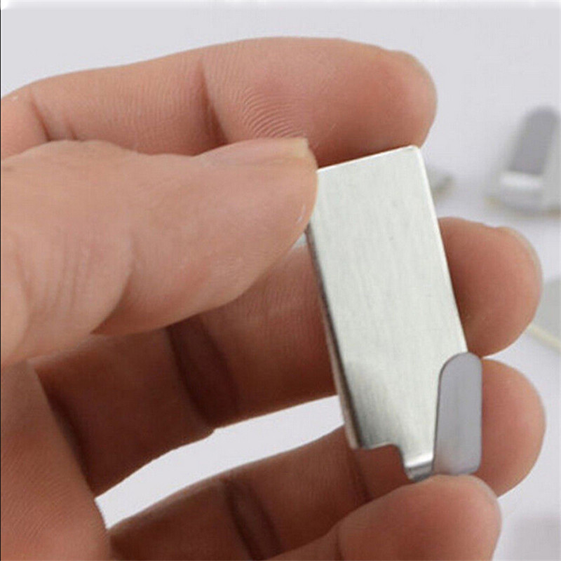 Taffware Gantungan Dinding Tempel Adhesive Stainless Steel 6 PCS - DWC13F
