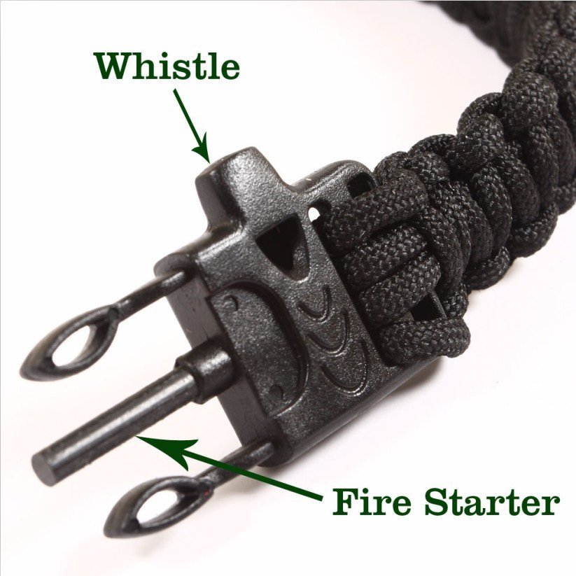 Paracord Survival Bracelet with Magnesium Flint Fire Starter - IMSK03