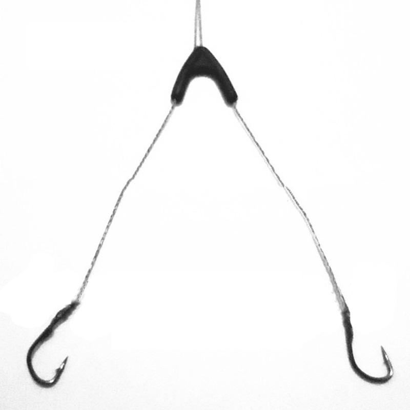 Double Hooks Contractor Fishing Line Kail Pancing 50 PCS