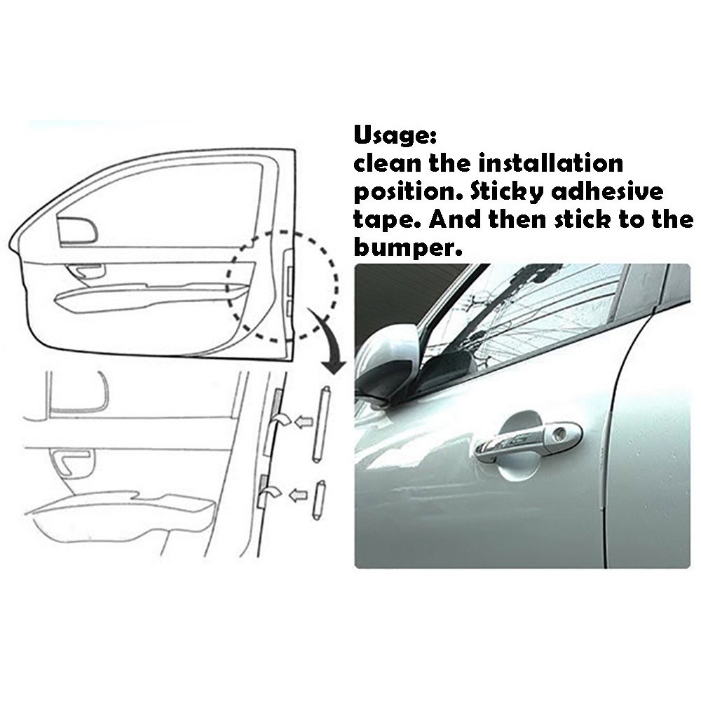 CHEZHIWANG Car Door Bumper Pelindung Pintu Mobil 8 PCS - HT-001