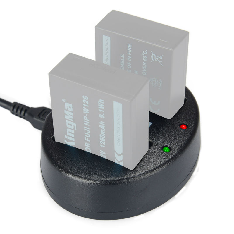 KingMa Charger Baterai 2 Slot Fujifilm X-Pro2 X-Pro1 X-T2 - BM015-W126