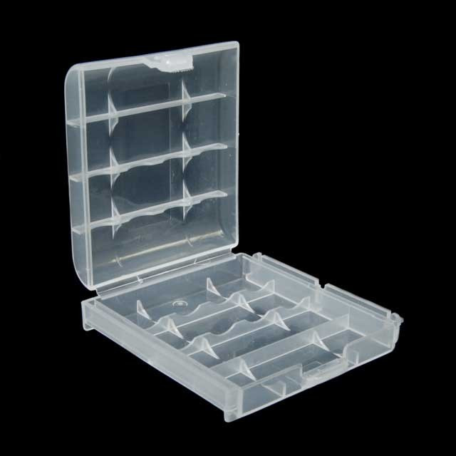 Kotak Baterai Plastik 4 Slot 14500 Plastic Battery Storage Box - CY045