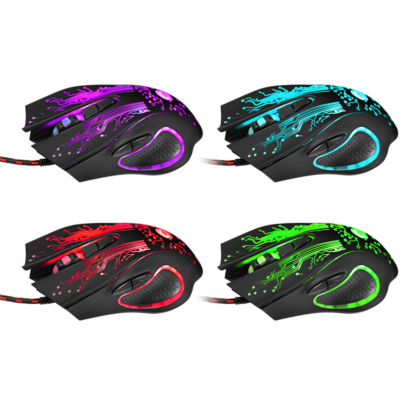 iMICE Mouse Gaming USB Wired 3200 DPI dengan LED RGB - X13
